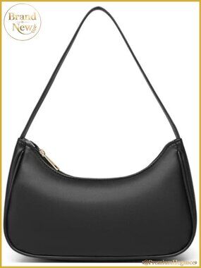 Vegan Leather Hobo Sling Tote Handbag Retro Clutch Purse with Zipper